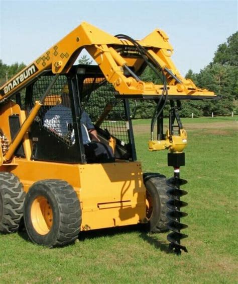 best skid steer post digger|post hole digger for skid steer sale.